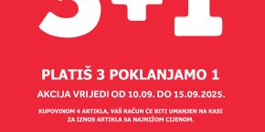 Platiš 3, mi ti poklanjamo 1!